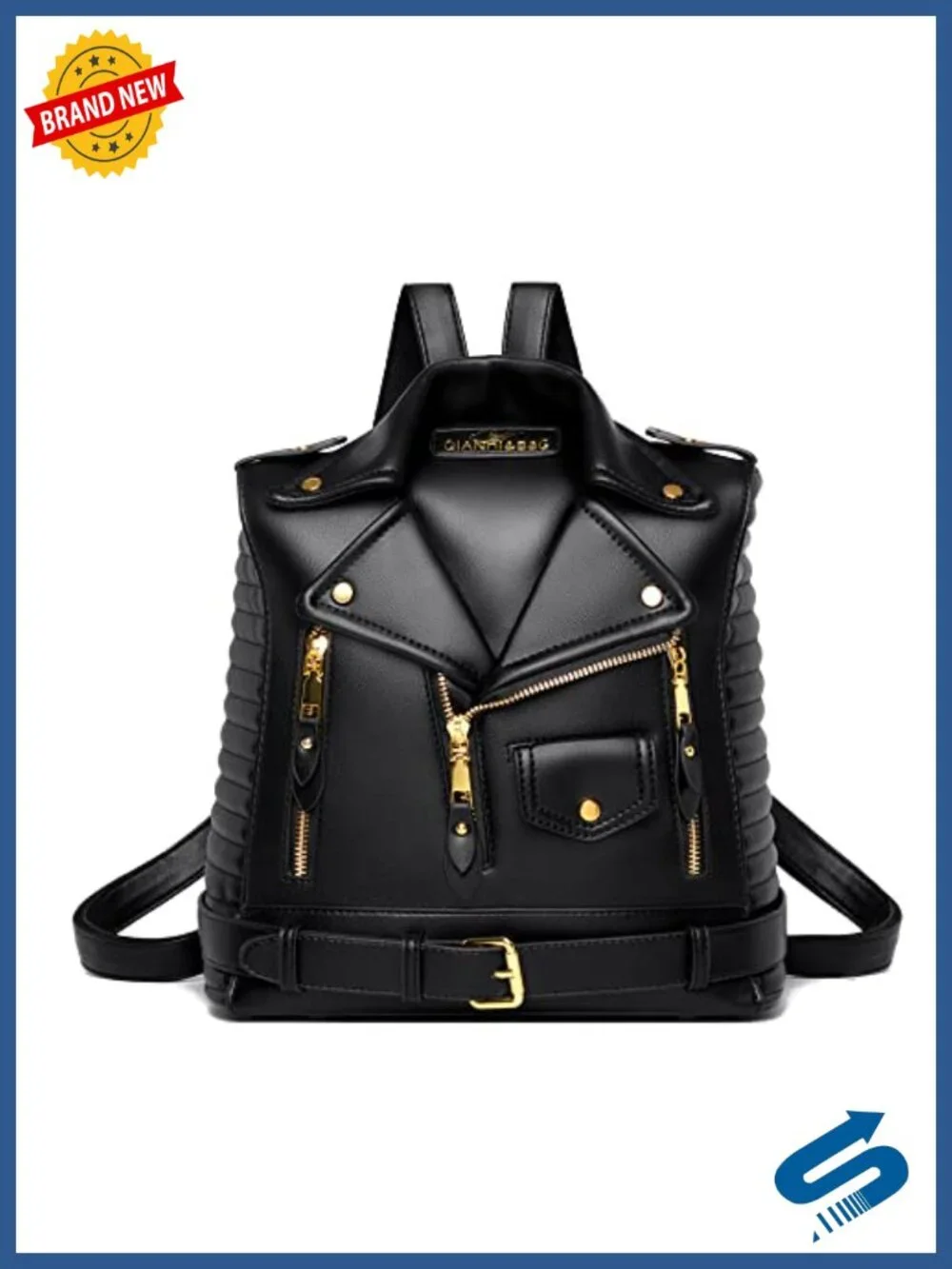 Leather Satchel Crossbody Shoulder Bag Unique Jacket Design